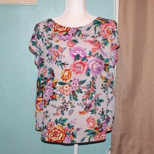 Premise Studio Pink Floral Top
